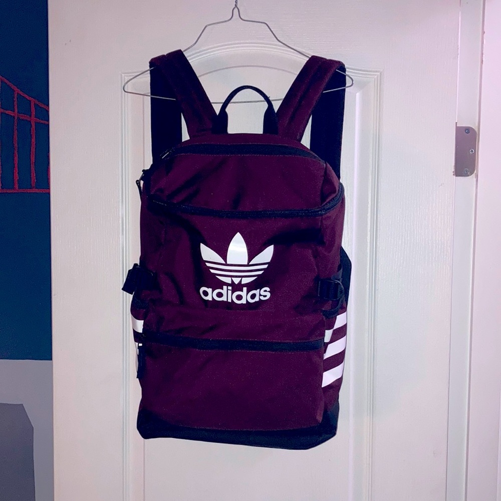 Burgundy Adidas Backpack